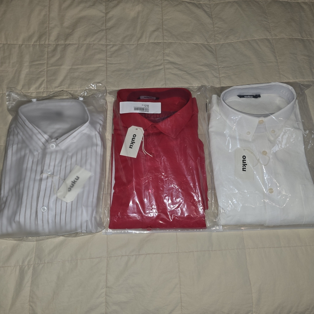 3 NEW Men's Dress Button-Down Shirt - X-LARGE/LARGE SALE
